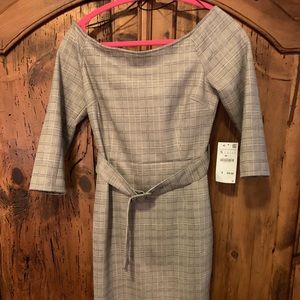 Boat neck belted Zara dress. $50